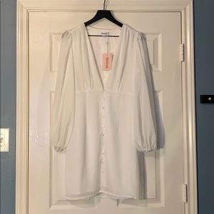 Missguided Milkmaid Button Down Dress